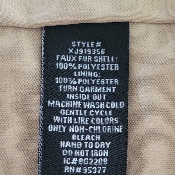 Sanctuary Faux Fur Teddy Soft Fully Lined Neutral Bomber Jacket Sz Med - Picture 10 of 11